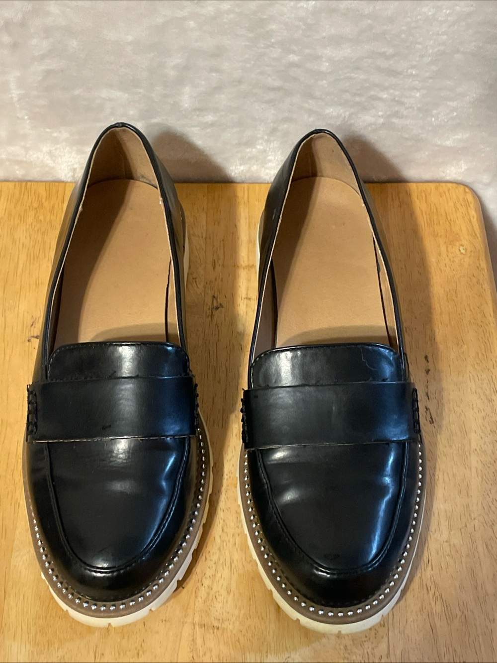 Women’s Black Platform Loafers